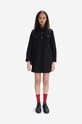 Rifľové šaty A.P.C. Robe Mia COFBV-F05878 BLACK WASHED COFBV.F05878 čierna AA00