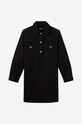 Rifľové šaty A.P.C. Robe Mia COFBV-F05878 BLACK WASHED čierna COFBV.F05878