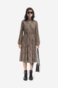 A.P.C. rochie midi maro LYAAR.F05988