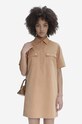 A.P.C. rochie din bumbac fixat bej COGBM.F05953