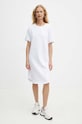 Bavlnené šaty Armani Exchange 8NYAGY.YJ68Z.NOS biela AA00