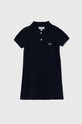 Παιδικό βαμβακερό φόρεμα Lacoste βαμβάκι σκούρο μπλε EJ2816.166