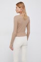 Oblečení Bavlněné tričko s dlouhým rukávem Vero Moda 10268919.SilverMink béžová