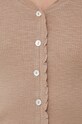 Bavlněné tričko s dlouhým rukávem Vero Moda béžová 10268919.SilverMink