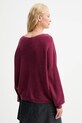 Odzież American Vintage sweter z domieszką wełny PULL ML COL BATEAU DAM225 bordowy