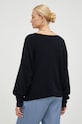 Odzież American Vintage sweter z domieszką wełny PULL ML COL BATEAU DAM225 czarny