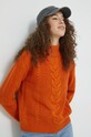 Vila sweter 14080352 pomarańczowy AA00