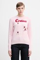 MC2 Saint Barth sweter wełniany okrągły różowy QUE0018