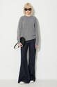 Vlněný svetr Wood Wood Asta Jambswool Jumper 10131010-4159 BLACK 10131010.4159 šedá AA00