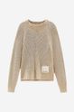 Памучен пуловер Woolrich Natural Dyeing CFWWKN0211FRUF0670 бежов