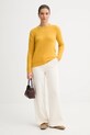 United Colors of Benetton sweter wełniany 103ME1N23.507 żółty AA00