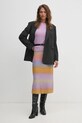 Вовняний светр United Colors of Benetton 103ME1N23.507 фіолетовий AA00