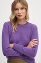 Вовняний светр United Colors of Benetton фіолетовий 103ME1N23.507