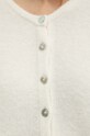 Μάλλινη ζακέτα American Vintage GILET ML COL RONDGILET ML COL ROND VITO19E λευκό
