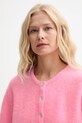 Volnena jopica American Vintage GILET ML COL ROND roza VITO19E