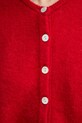 American Vintage kardigan z domieszką wełny GILET ML COL ROND VITO19E czerwony