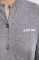 2NDDAY kardigan z domieszką wełny 2ND Vinny TT - Soft Wool Blen 2000341408 szary