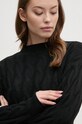 United Colors of Benetton pulover din amestec de lana negru 1335D2467