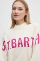 MC2 Saint Barth sweter z domieszką wełny beżowy DANY001