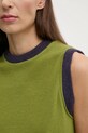 Renewed bezrękawnik z domieszką wełny Creative Upcycling Upcycled.Sweater.Vest1 zielony