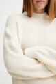 American Vintage sweter z domieszką wełny EAST18Q beżowy