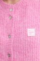 American Vintage vestă din amestec de lână EAST19MC roz