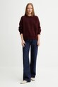 American Vintage sweter wełniany VITO18E bordowy AA00