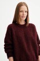 American Vintage sweter wełniany bordowy VITO18E