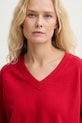 Levi's sweter TARA SUPER SOFT VNECK czerwony 0046F