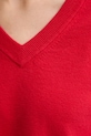 Levi's sweter TARA SUPER SOFT VNECK 0046F czerwony