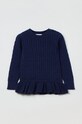 OVS sweter bawełniany dziecięcy pozostałe granatowy 1429224.GIRL.9.36MONTHS