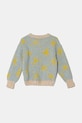 Renewed pulover pentru copii din amestec de lana Creative Upcycling sweter.kids.bobo.choses albastru AA00
