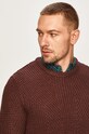 Jack & Jones - Sweter bordowy 12161359