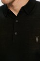 AllSaints - Лонгслів Mode Merino LS Polo MK005D чорний