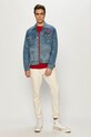 Wrangler - Bavlněná mikina W6589HA47 červená AA00