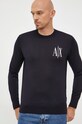 Armani Exchange sweter wełniany granatowy 8NZM4R.ZM8AZ.NOS