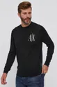 crna Vuneni pulover Armani Exchange