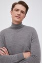 Marc O'Polo Sweter wełniany szary M29508360088