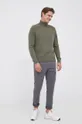 Vlnený sveter C.P. Company zelená