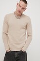 Bavlnený sveter Only & Sons okrúhly béžová 22016980.SilverLini