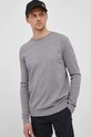 Bavlnený sveter Selected Homme okrúhly sivá 16074682.MediumGrey