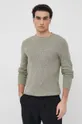 zelena Selected Homme bombažni pulover