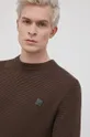 коричневий Бавовняний светер Solid
