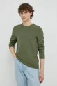 Bombažen pulover Marc O'Polo zelena