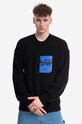 Sveter A-COLD-WALL* Patch Pocket Knit ACWMK094 BLACK okrúhly čierna ACWMK094