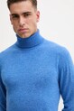 United Colors of Benetton pulover de lână albastru 1002U2180