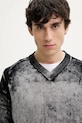 Βαμβακερό πουλόβερ Diesel K-VELI KNITWEAR γκρί A16878.0BEAR