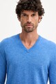 Μάλλινο πουλόβερ United Colors of Benetton μπλε 1002U4407