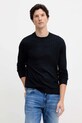 Пуловер с вълна Armani Exchange овално тъмносин XM000878.AF11982.NOS