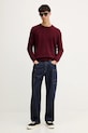 American Vintage pulover de lână MRAX18A burgundia AA00
